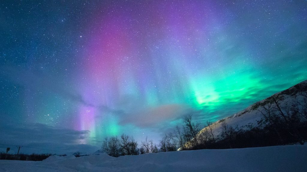 Illustration photo of the aurora borealis in Norway.
